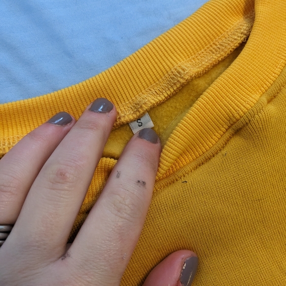 2/$20 BEE KIND Mustard Crew Neck Sweater - Picture 6 of 7